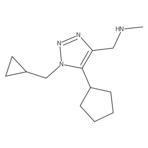 {[5-cyclopentyl-1-(cyclopropylmethyl)-1H-1,2,3-triazol-4-yl]methyl}(methyl)amine结构式