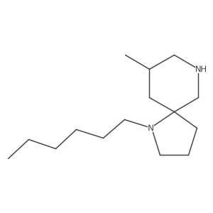 1-Hexyl-9-methyl-1,7-diazaspiro[4.5]decane结构式