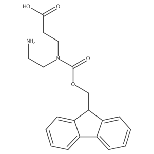 3-[(2-aminoethyl)({[(9H-fluoren-9-yl)methoxy]carbonyl})amino]propanoic acid结构式