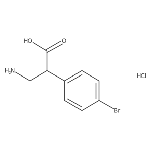 (R)-3-Amino-2-(4-bromophenyl)propanoic acid hcl Structure