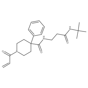 N-tert-butyl-3-{[4-phenyl-1-(prop-2-enoyl)piperidin-4-yl]formamido}propanamide Structure