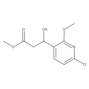 methyl (3R)-3-(6-chloro-2-methoxypyridin-3-yl)-3-hydroxypropanoate结构式