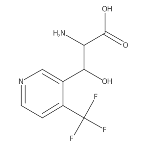 2-Amino-3-hydroxy-3-[4-(trifluoromethyl)pyridin-3-yl]propanoic acid结构式