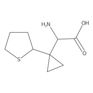2-Amino-2-[1-(thiolan-2-yl)cyclopropyl]acetic acid Structure