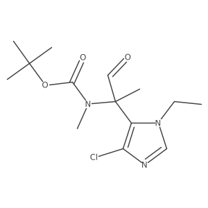tert-butyl N-[2-(4-chloro-1-ethyl-1H-imidazol-5-yl)-1-oxopropan-2-yl]-N-methylcarbamate Structure