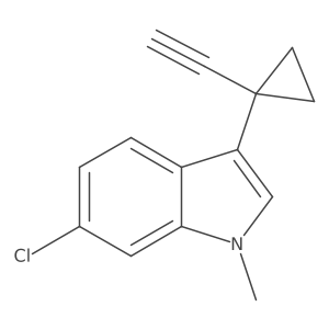 6-chloro-3-(1-ethynylcyclopropyl)-1-methyl-1H-indole Structure