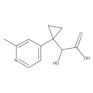 2-Hydroxy-2-[1-(2-methylpyridin-4-yl)cyclopropyl]acetic acid Structure