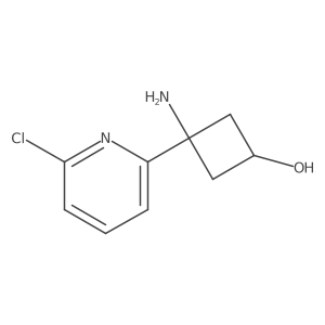 3-Amino-3-(6-chloropyridin-2-yl)cyclobutan-1-ol结构式