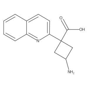 3-Amino-1-(quinolin-2-yl)cyclobutane-1-carboxylic acid Structure
