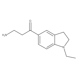 3-amino-1-(1-ethyl-2,3-dihydro-1H-indol-5-yl)propan-1-one结构式