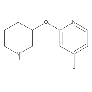 4-Fluoro-2-(piperidin-3-yloxy)pyridine Structure
