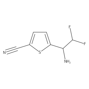 5-(1-Amino-2,2-difluoroethyl)thiophene-2-carbonitrile结构式