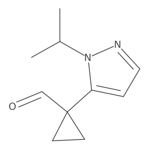 1-[1-(propan-2-yl)-1H-pyrazol-5-yl]cyclopropane-1-carbaldehyde结构式