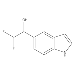 2,2-difluoro-1-(1H-indol-5-yl)ethan-1-ol结构式