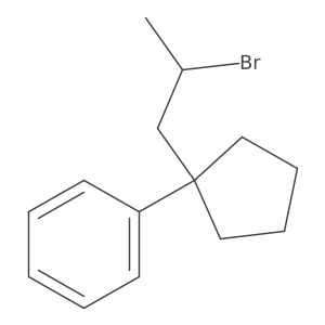 [1-(2-Bromopropyl)cyclopentyl]benzene结构式