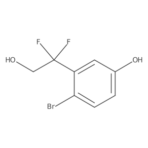 4-Bromo-3-(1,1-difluoro-2-hydroxyethyl)phenol Structure