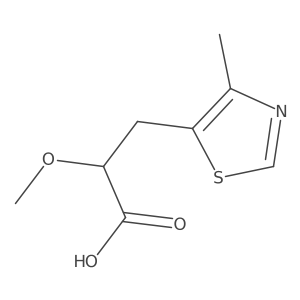 2-Methoxy-3-(4-methyl-1,3-thiazol-5-yl)propanoic acid Structure