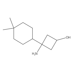 3-Amino-3-(4,4-dimethylcyclohexyl)cyclobutan-1-ol结构式