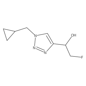 1-[1-(cyclopropylmethyl)-1H-1,2,3-triazol-4-yl]-2-fluoroethan-1-ol结构式