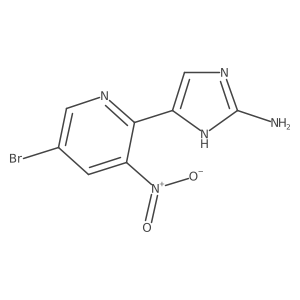 5-(5-bromo-3-nitropyridin-2-yl)-1H-imidazol-2-amine结构式
