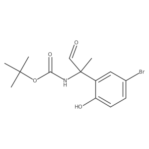 tert-butyl N-[2-(5-bromo-2-hydroxyphenyl)-1-oxopropan-2-yl]carbamate Structure
