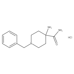 4-Amino-1-benzylpiperidine-4-carboxamide hydrochloride Structure