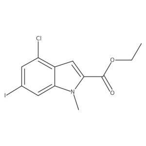 Ethyl 4-chloro-6-iodo-1-methyl-1H-indole-2-carboxylate Structure