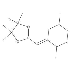 (E)-2-((2,5-Dimethylcyclohexylidene)methyl)-4,4,5,5-tetramethyl-1,3,2-dioxaborolane结构式
