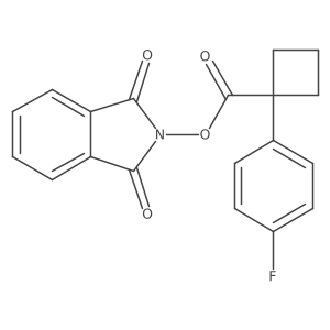 1,3-dioxo-2,3-dihydro-1H-isoindol-2-yl 1-(4-fluorophenyl)cyclobutane-1-carboxylate结构式