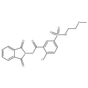1,3-dioxo-2,3-dihydro-1H-isoindol-2-yl 2-chloro-5-[(2-methoxyethyl)sulfamoyl]benzoate Structure