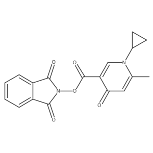 1,3-dioxo-2,3-dihydro-1H-isoindol-2-yl 1-cyclopropyl-6-methyl-4-oxo-1,4-dihydropyridine-3-carboxylate结构式