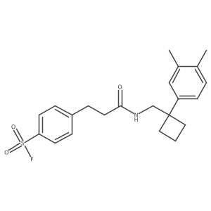 4-[3-[[1-(3,4-Dimethylphenyl)cyclobutyl]methylamino]-3-oxopropyl]benzenesulfonyl fluoride结构式