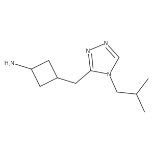 3-{[4-(2-methylpropyl)-4H-1,2,4-triazol-3-yl]methyl}cyclobutan-1-amine Structure