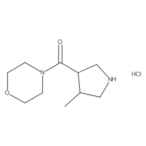 4-[(3S,4S)-4-methylpyrrolidine-3-carbonyl]morpholine hydrochloride Structure