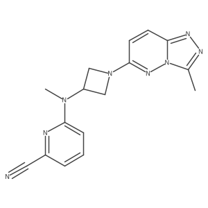 6-(Methyl(1-(3-methyl-[1,2,4]triazolo[4,3-b]pyridazin-6-yl)azetidin-3-yl)amino)picolinonitrile Structure