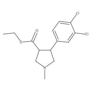 Ethyl 4-(3,4-dichlorophenyl)-1-methylpyrrolidine-3-carboxylate Structure