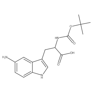 3-(5-Amino-1H-indol-3-yl)-2-((tert-butoxycarbonyl)amino)propanoic acid Structure