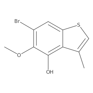 6-Bromo-5-methoxy-3-methylbenzo[B]thiophen-4-OL结构式