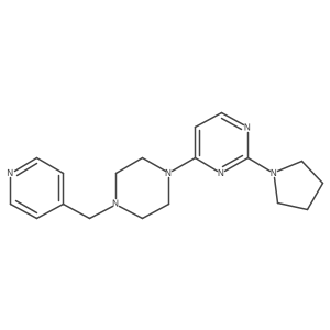 4-{4-[(Pyridin-4-yl)methyl]piperazin-1-yl}-2-(pyrrolidin-1-yl)pyrimidine结构式