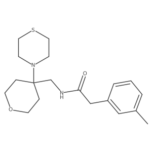2-(3-methylphenyl)-N-{[4-(thiomorpholin-4-yl)oxan-4-yl]methyl}acetamide Structure
