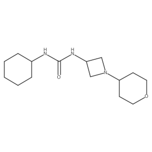1-Cyclohexyl-3-[1-(oxan-4-yl)azetidin-3-yl]urea结构式
