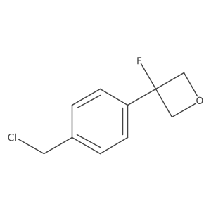 3-[4-(Chloromethyl)phenyl]-3-fluorooxetane Structure