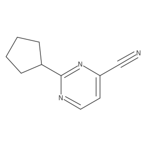 2-Cyclopentylpyrimidine-4-carbonitrile结构式