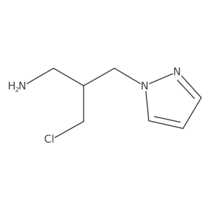 1-[3-amino-2-(chloromethyl)propyl]-1H-pyrazole Structure