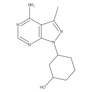 3-(4-Amino-3-iodo-1H-pyrazolo[3,4-d]pyrimidin-1-yl)cyclohexanol Structure