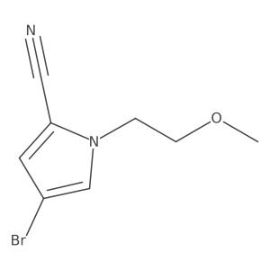4-Bromo-1-(2-methoxyethyl)-1H-pyrrole-2-carbonitrile结构式