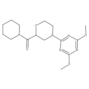 2,4-Dimethoxy-6-[2-(piperidine-1-carbonyl)morpholin-4-yl]-1,3,5-triazine Structure