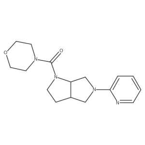 4-[5-(Pyridin-2-yl)-octahydropyrrolo[3,4-b]pyrrole-1-carbonyl]morpholine结构式