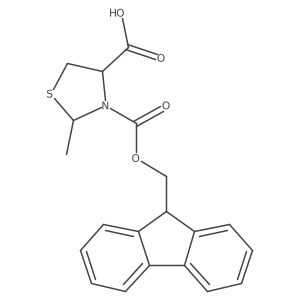 (4R)-3-{[(9H-fluoren-9-yl)methoxy]carbonyl}-2-methyl-1,3-thiazolidine-4-carboxylic acid Structure