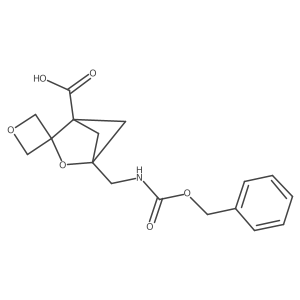 4-({[(Benzyloxy)carbonyl]amino}methyl)-3-oxaspiro[bicyclo[2.1.1]hexane-2,3'-oxetane]-1-carboxylic acid结构式